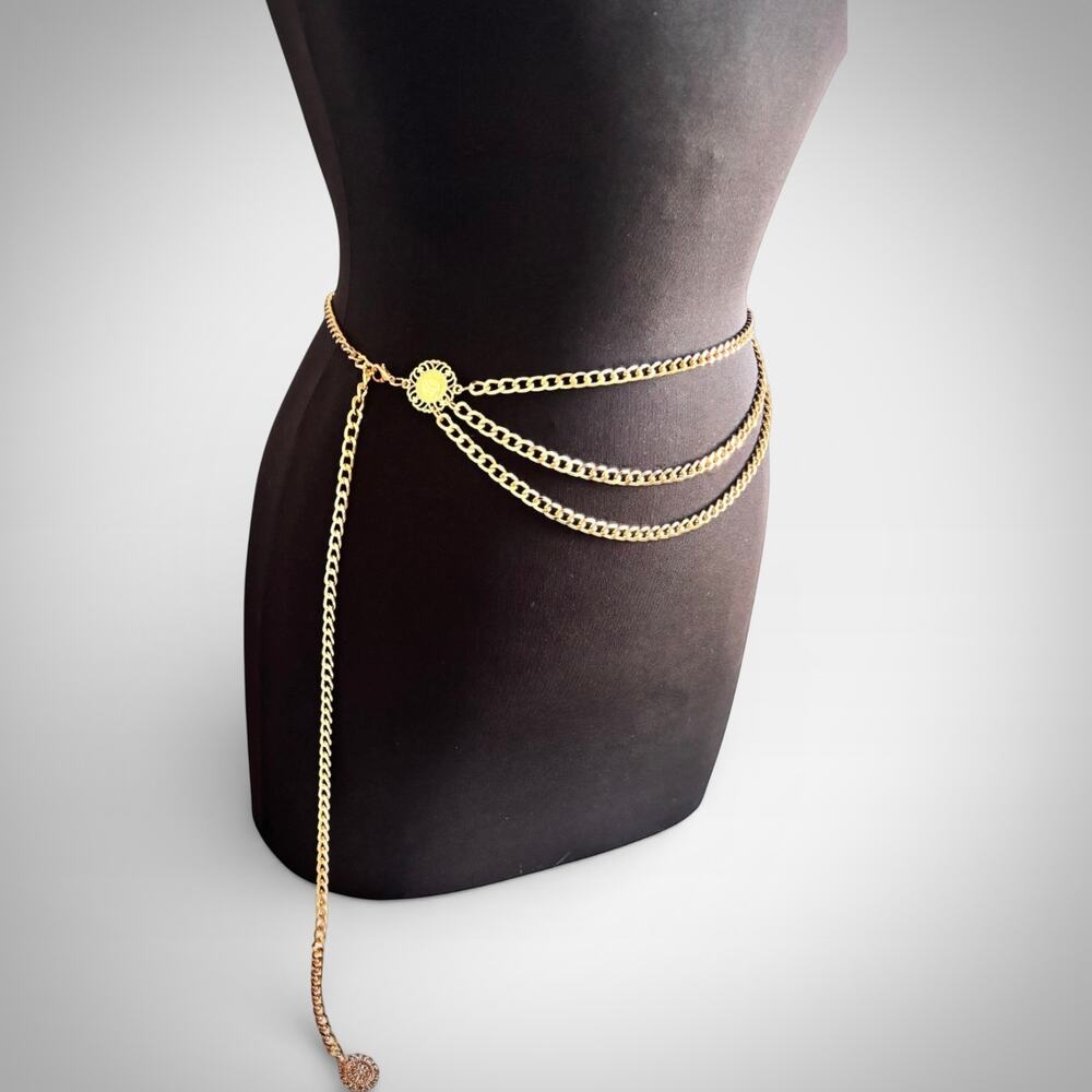 Multi-layer Metal Link Chain Belt - Picture 4 of 5